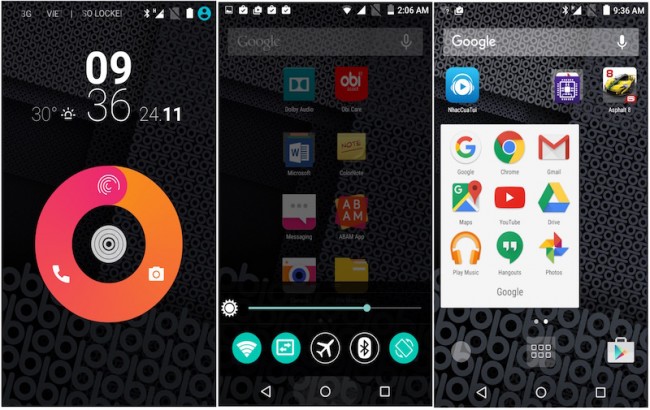 Giao diện màn hình Obi WorldPhone SF1