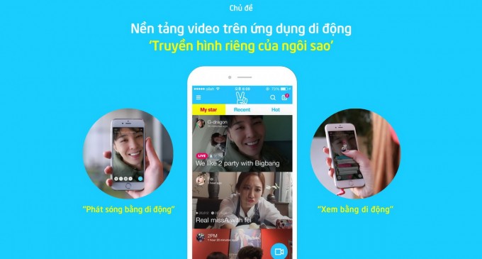 V Live, ứng dụng Hàn Quốc kết nối các ngôi sao Hàn – Việt với người hâm mộ