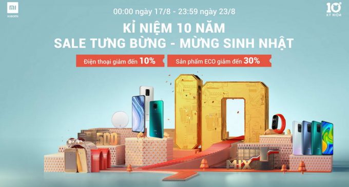 Xiaomi khuyến mại 1 tuần ở Việt Nam mừng sinh nhật 10 năm