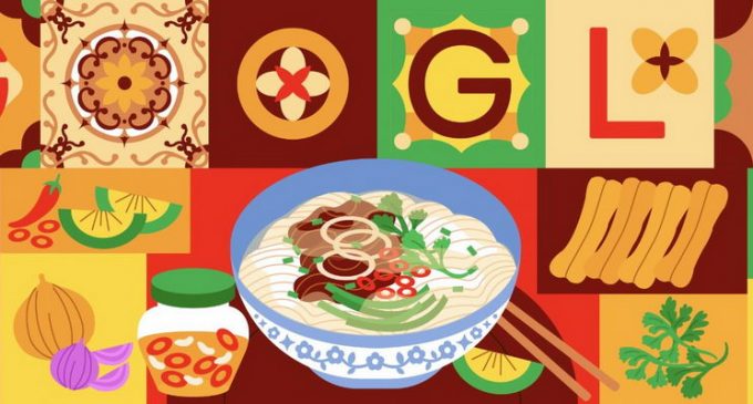 Google thay logo Search bằng Doodle Phở trong Ngày của Phở 12-12