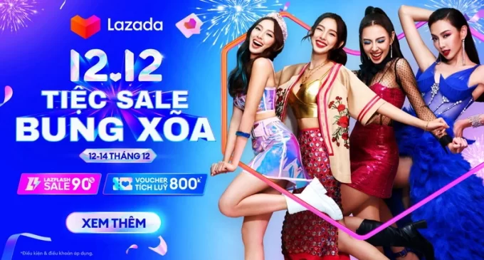 Khởi động lễ hội mua sắm cuối năm 12.12 “Tiệc Sale bung xõa” trên Lazada