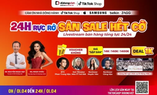 Di Động Việt tổ chức livestream bán hàng suốt 24 giờ cùng Hoa hậu Ngọc Châu với nhiều deal giá rẻ